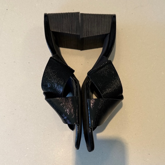 Paul Green Shiny Black Leather Mules - Picture 6 of 9